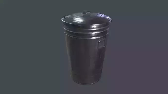 Trash Can 3D Model Low-poly 3D model