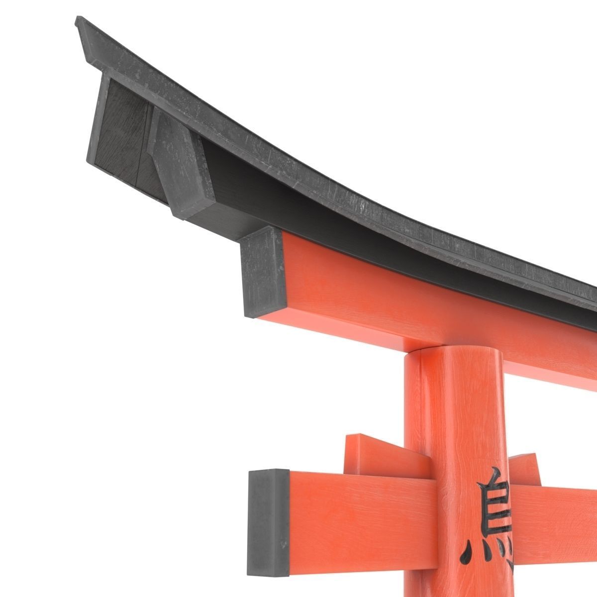 Japanese Torii Gate Low-poly 3D model_2