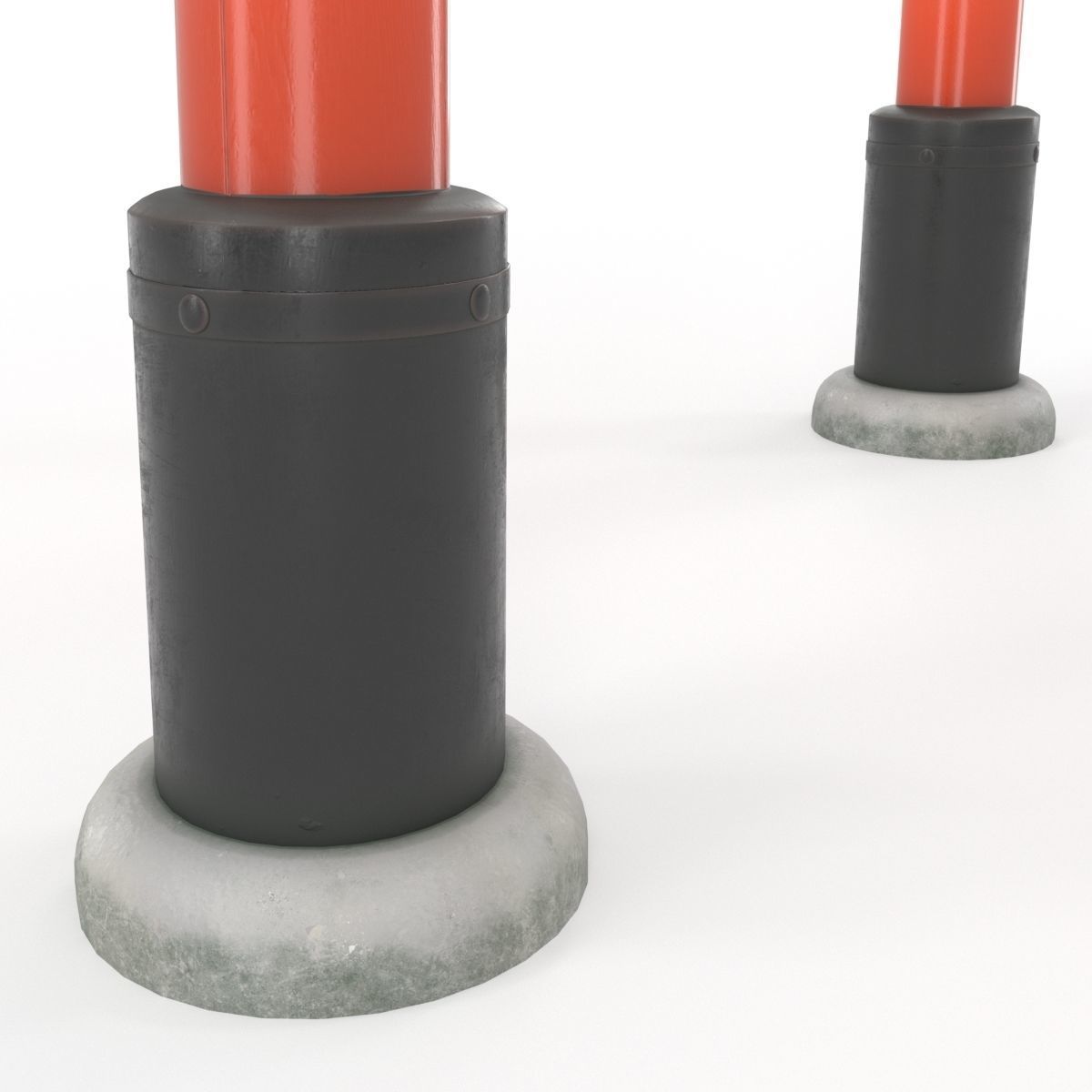 Japanese Torii Gate Low-poly 3D model_4