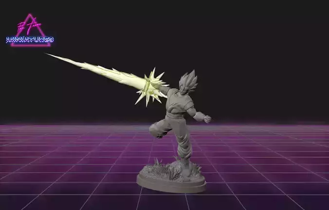 Vegetto from Dragon Ball with Spirit Sword