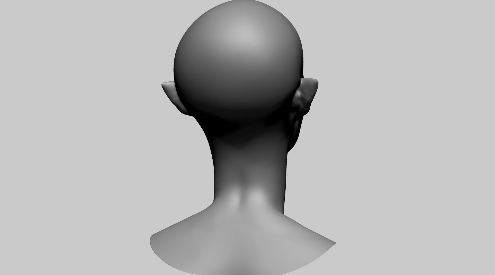 Stylized Female Head F 3D model_3