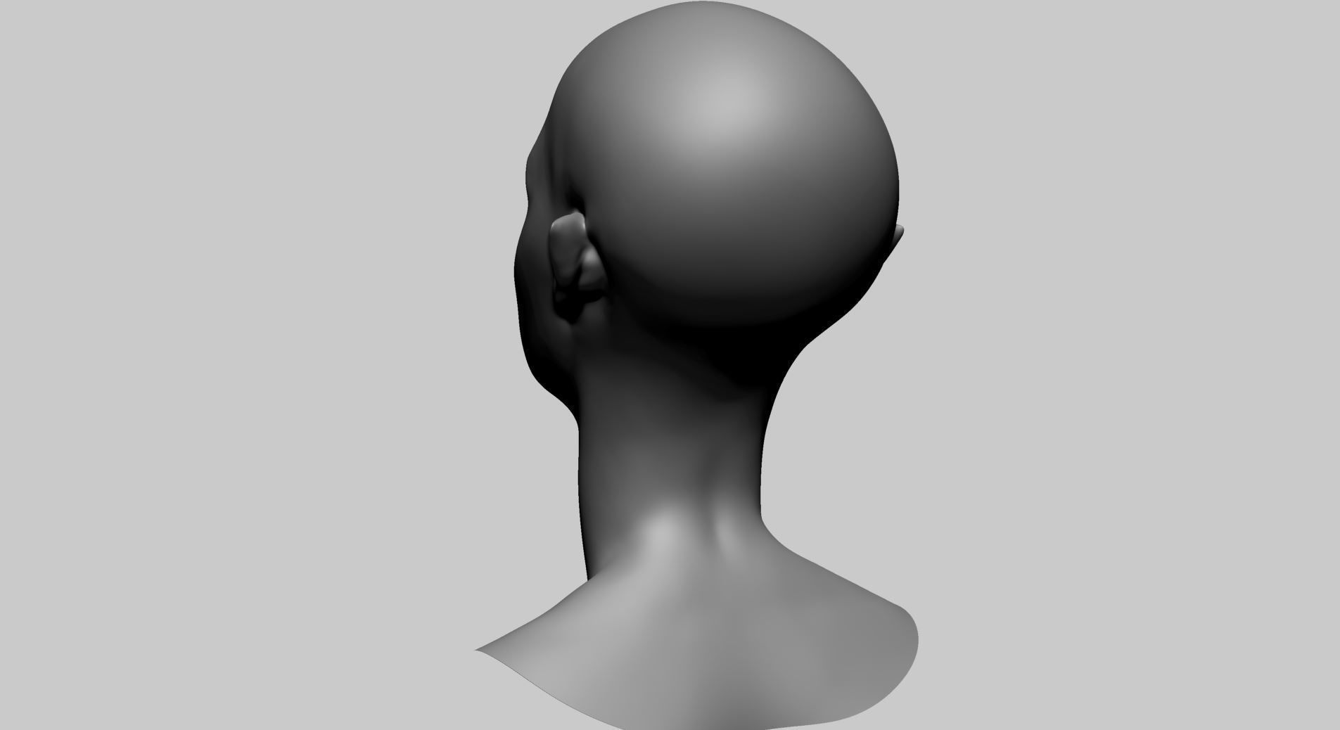Stylized Female Head F 3D model_4