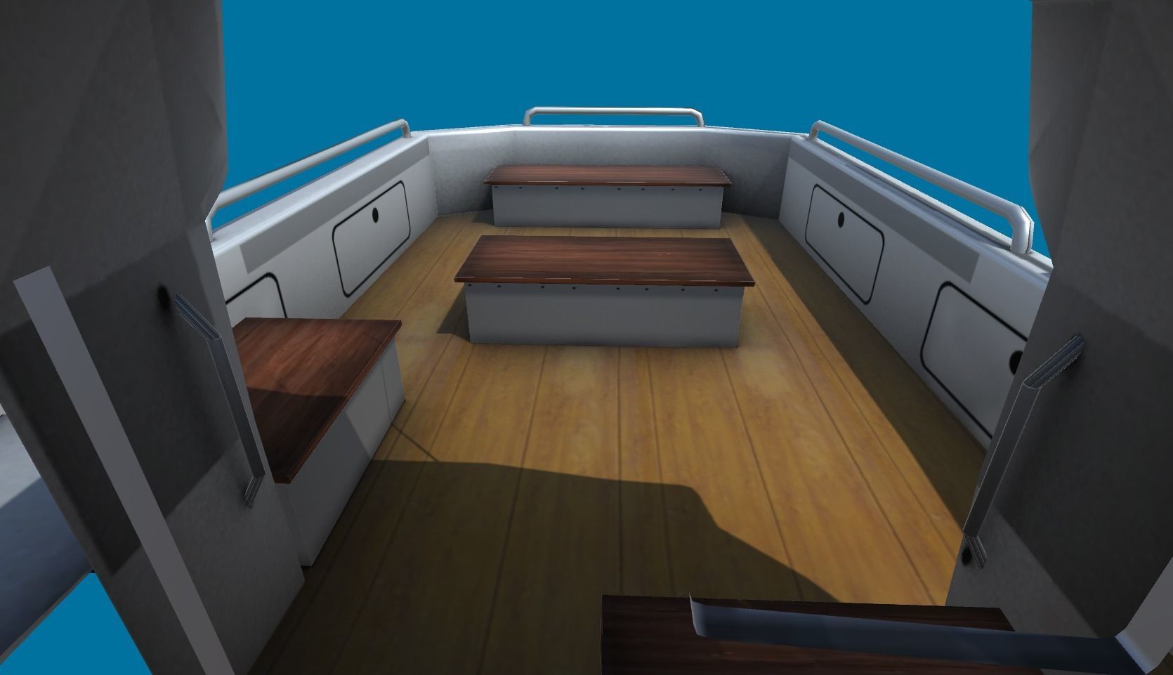 Cruiser Boat Low-poly 3D model_6