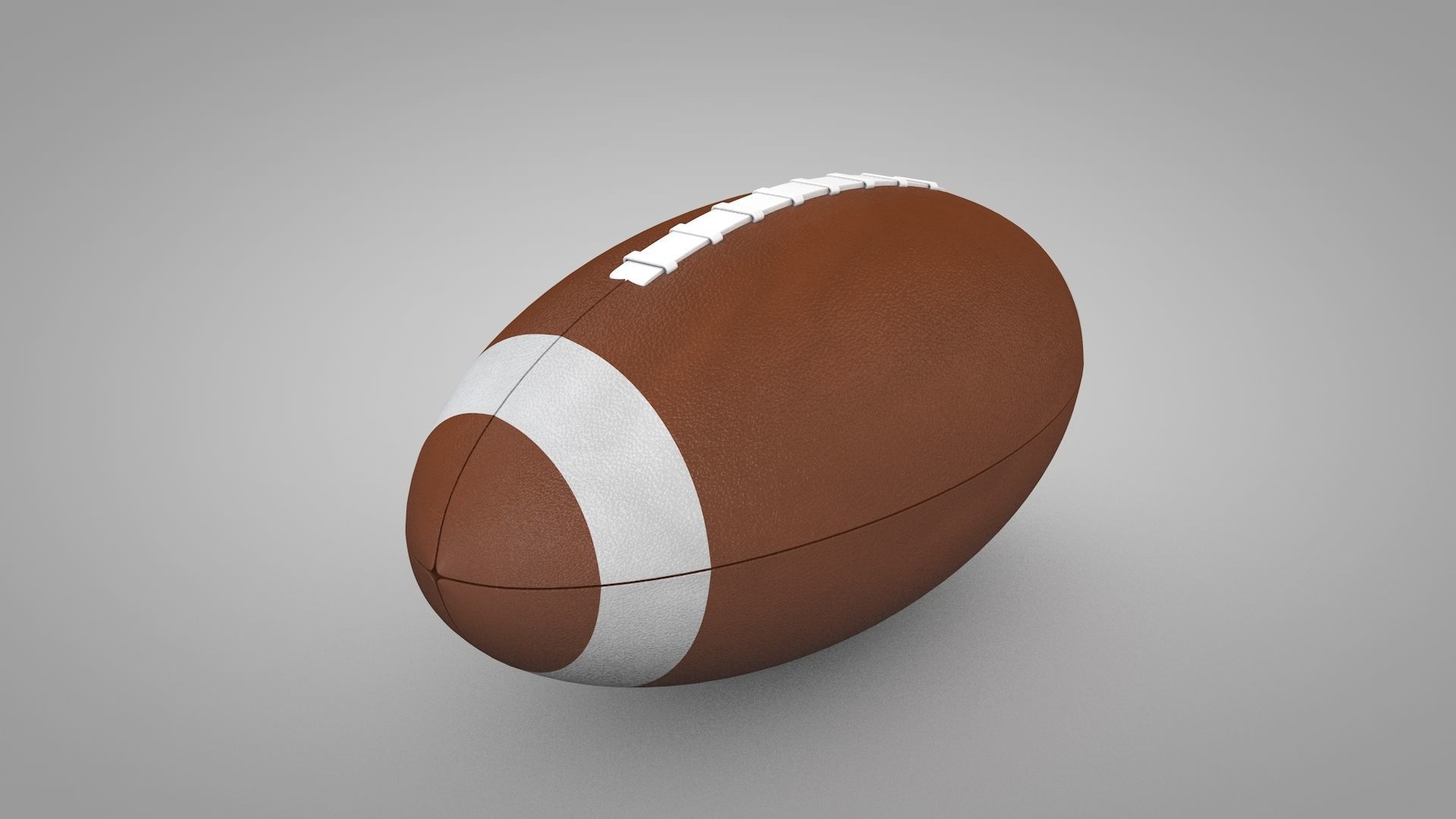 American Football Low-poly 3D model_3