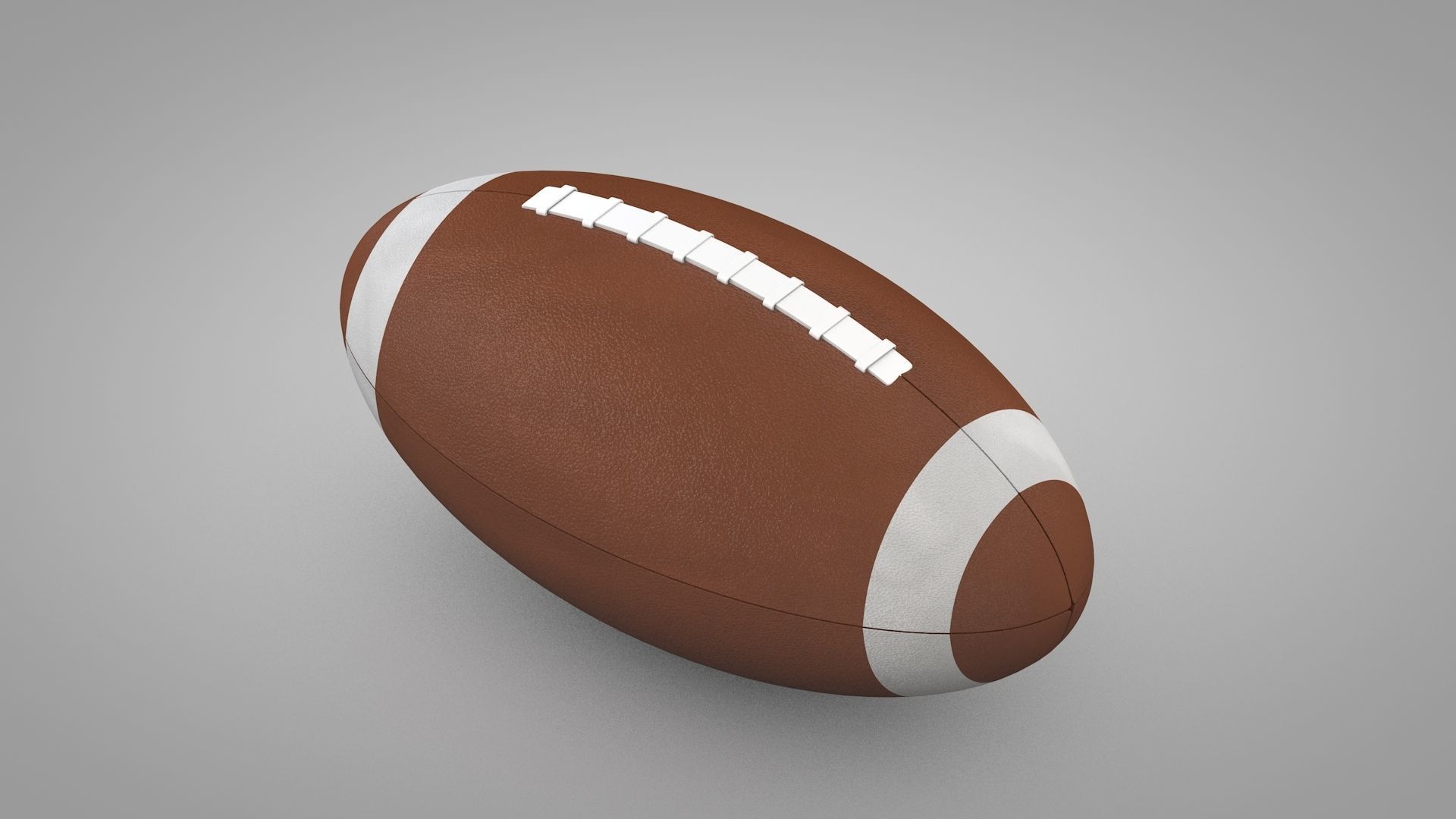 American Football Low-poly 3D model_2