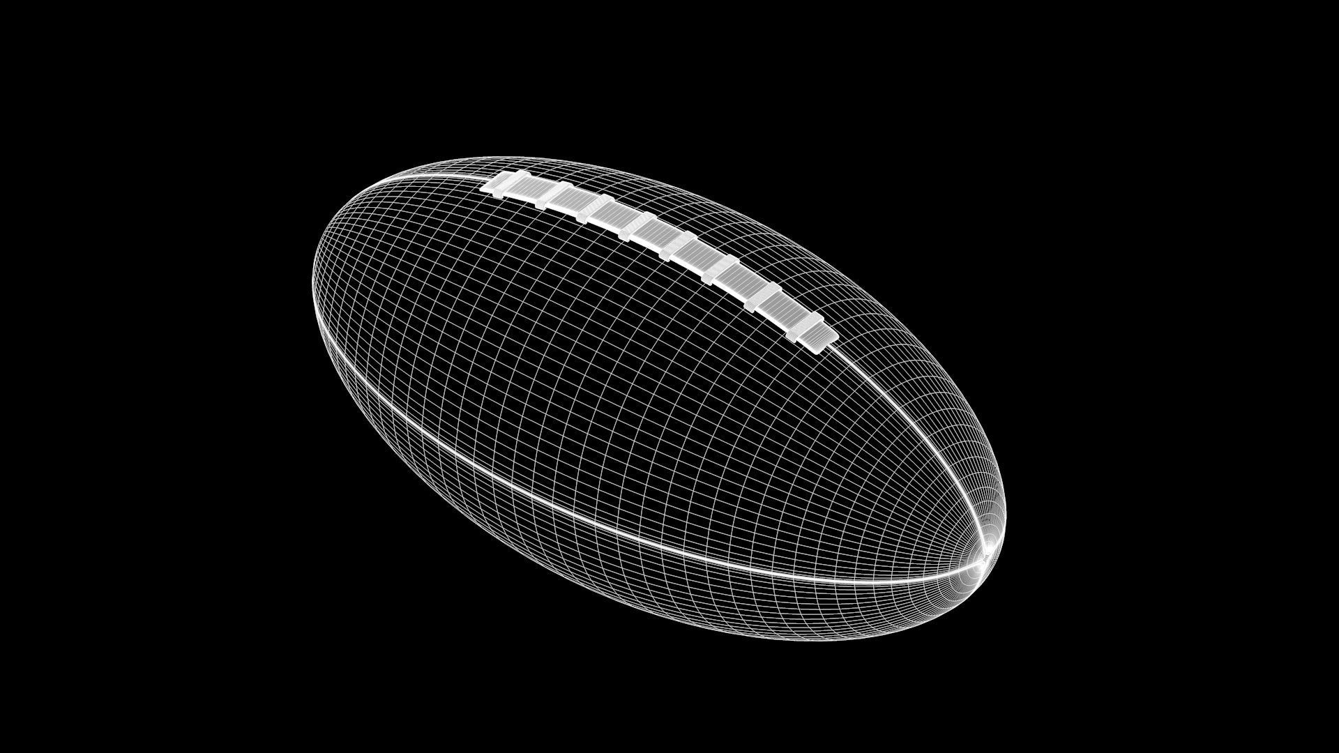 American Football Low-poly 3D model_5