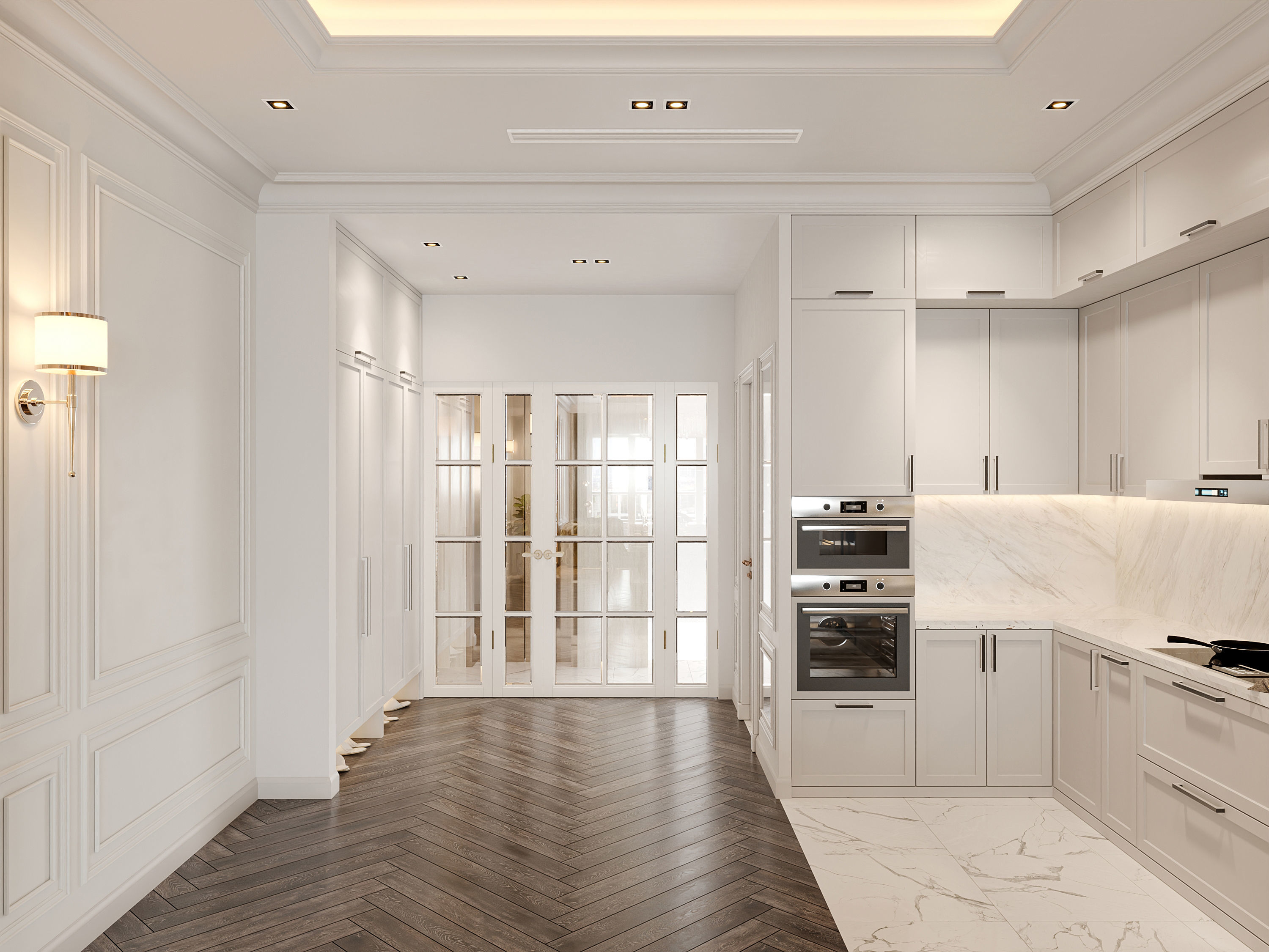 Neo Classic Lingving Room 3D model_7