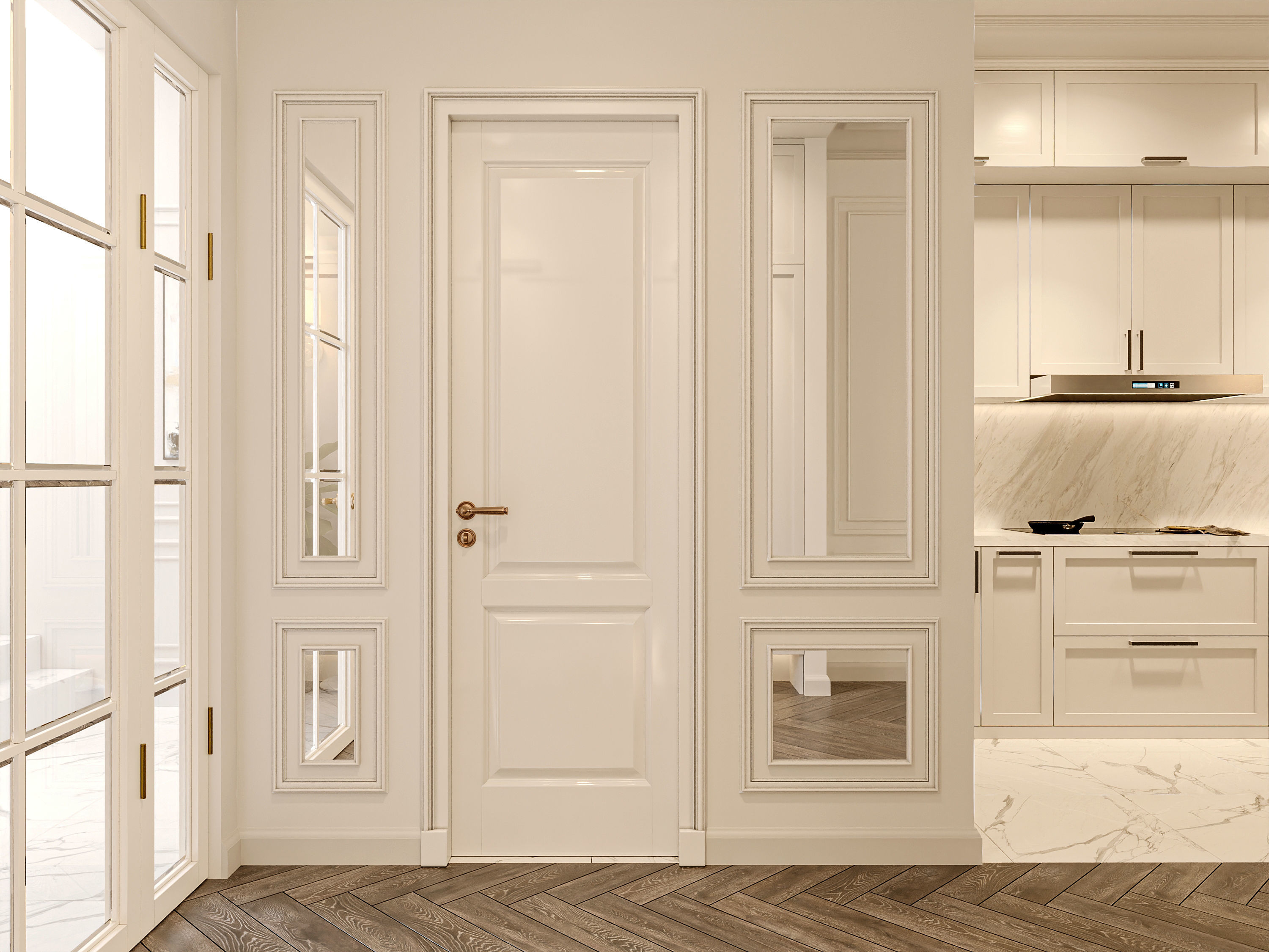 Neo Classic Lingving Room 3D model_9