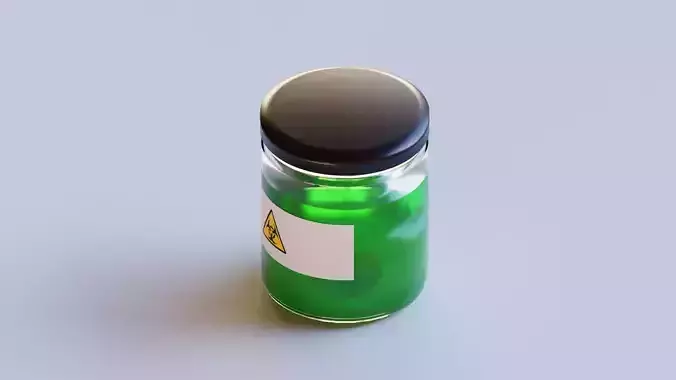 Jar of toxic liquid