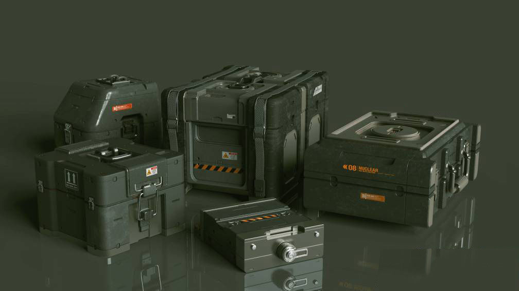 3D KITBASH set 45 sci-fi props Low-poly 3D model_1