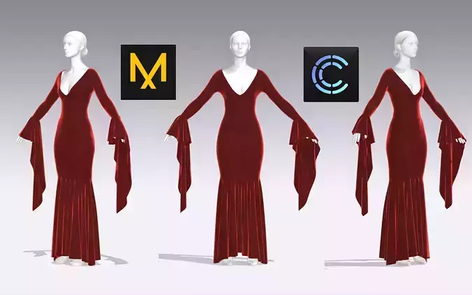 Dress Outfits MD CLO 3D ZPRJ  ZPAC project files 3D model