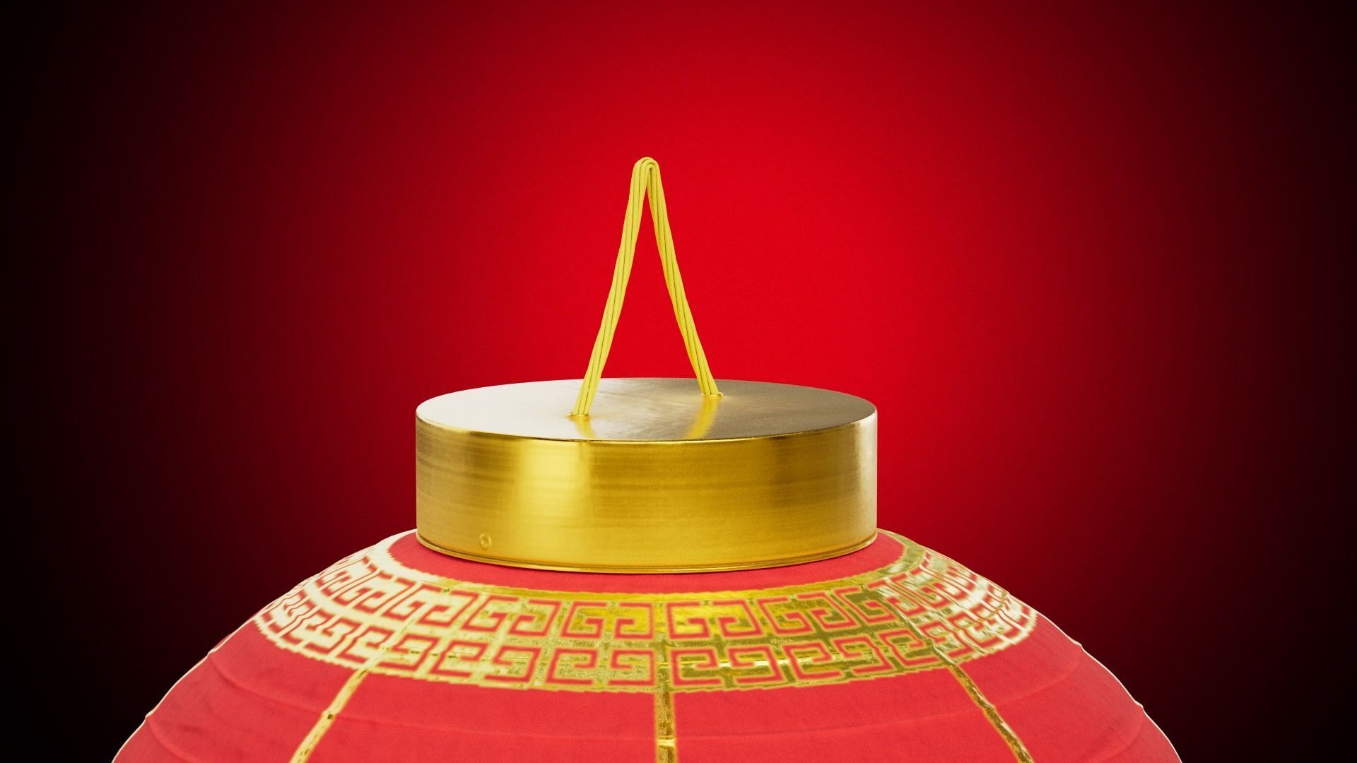 Chinese Lantern Low-poly 3D model_6