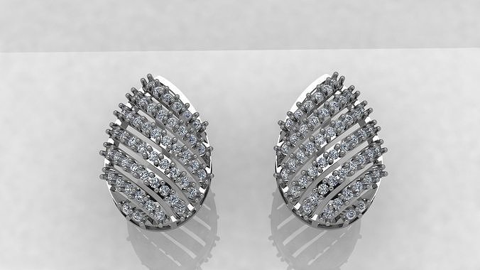 Fancy Earrings Women Earrings Latest Earrings 2 earrings  3D print model