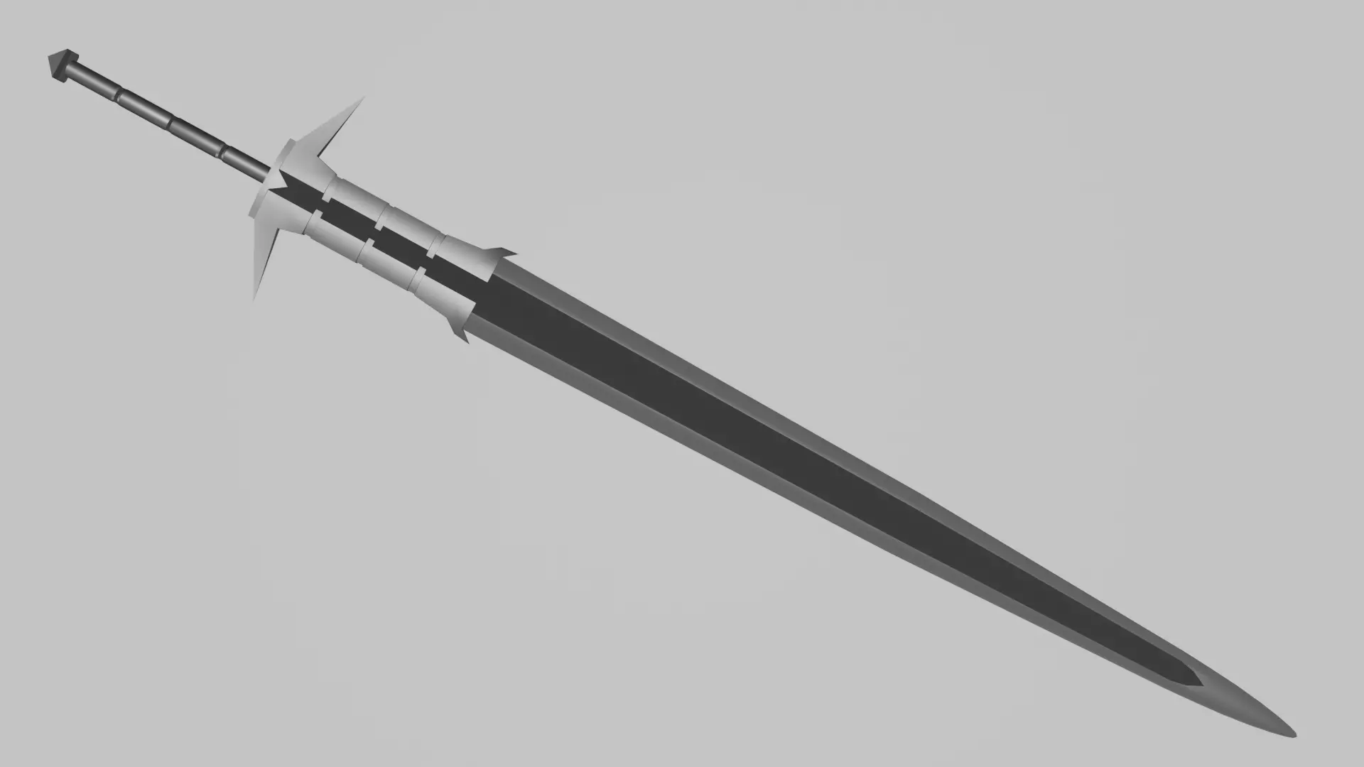 a great steel sword game ready Free low-poly 3D model