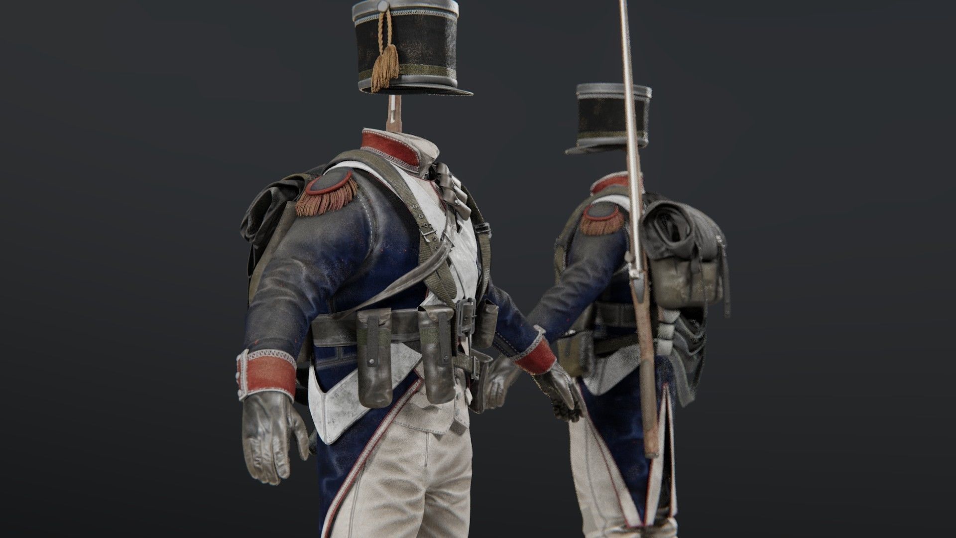 Soldier Napoleon Infantry 3D model_3