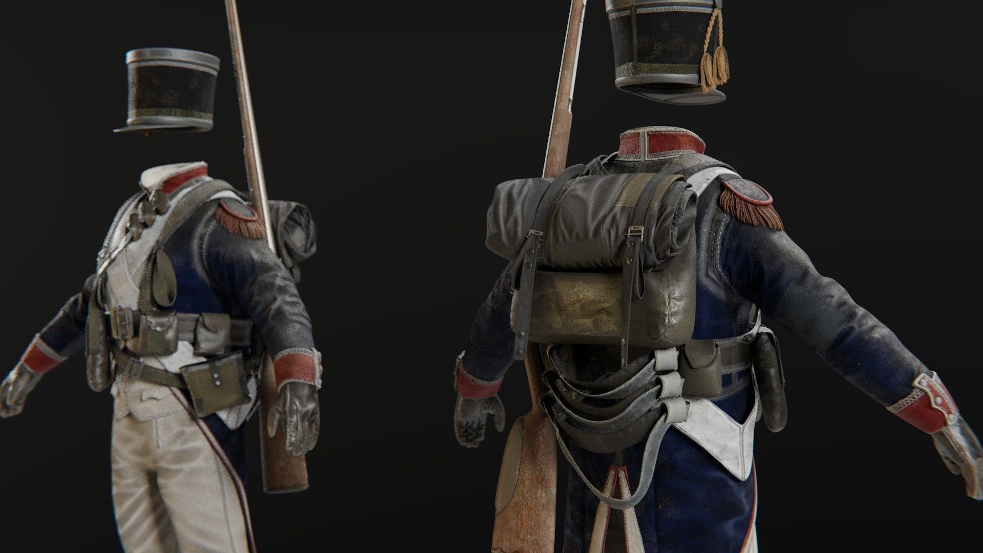 Soldier Napoleon Infantry 3D model_5