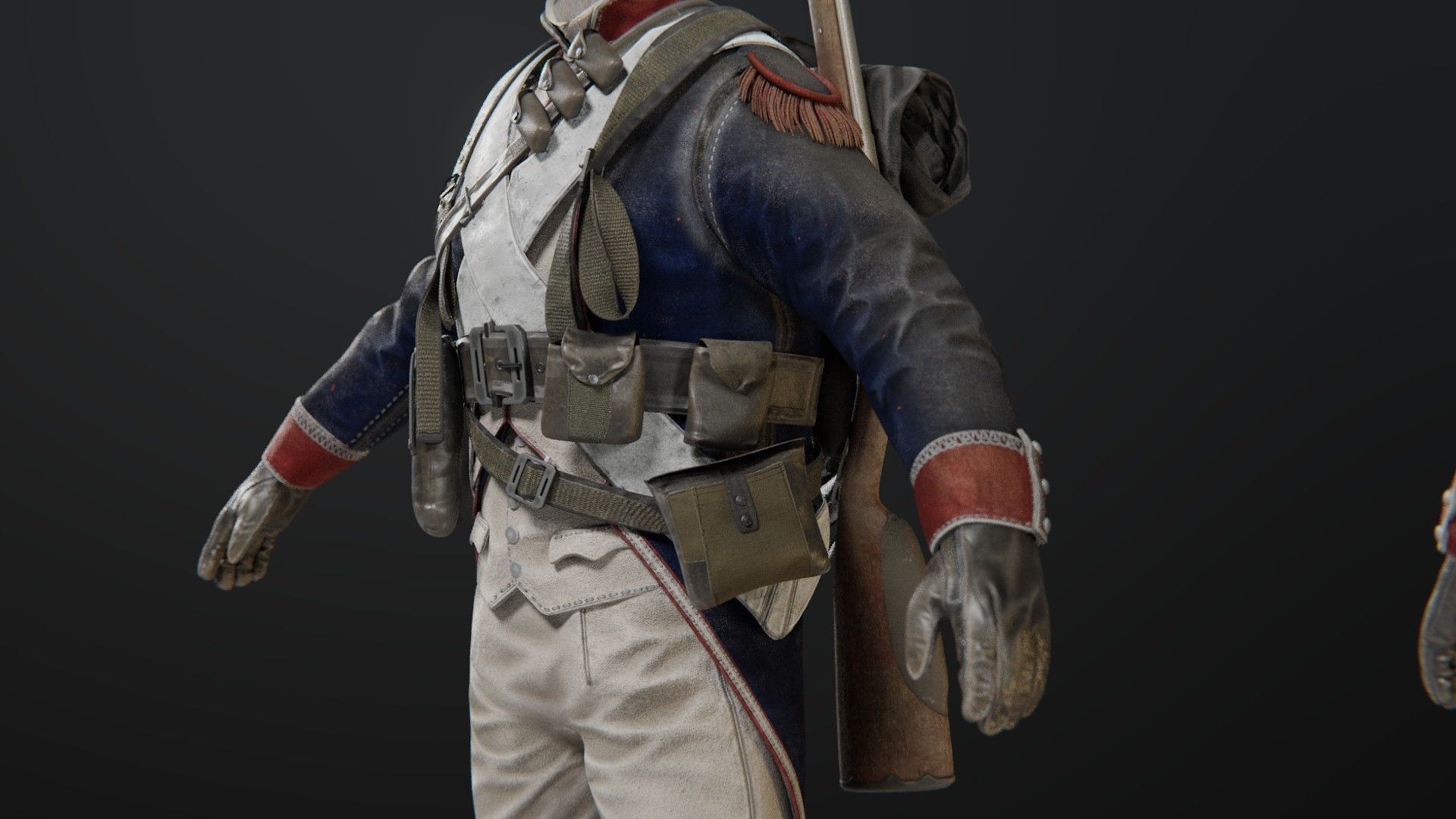 Soldier Napoleon Infantry 3D model_4