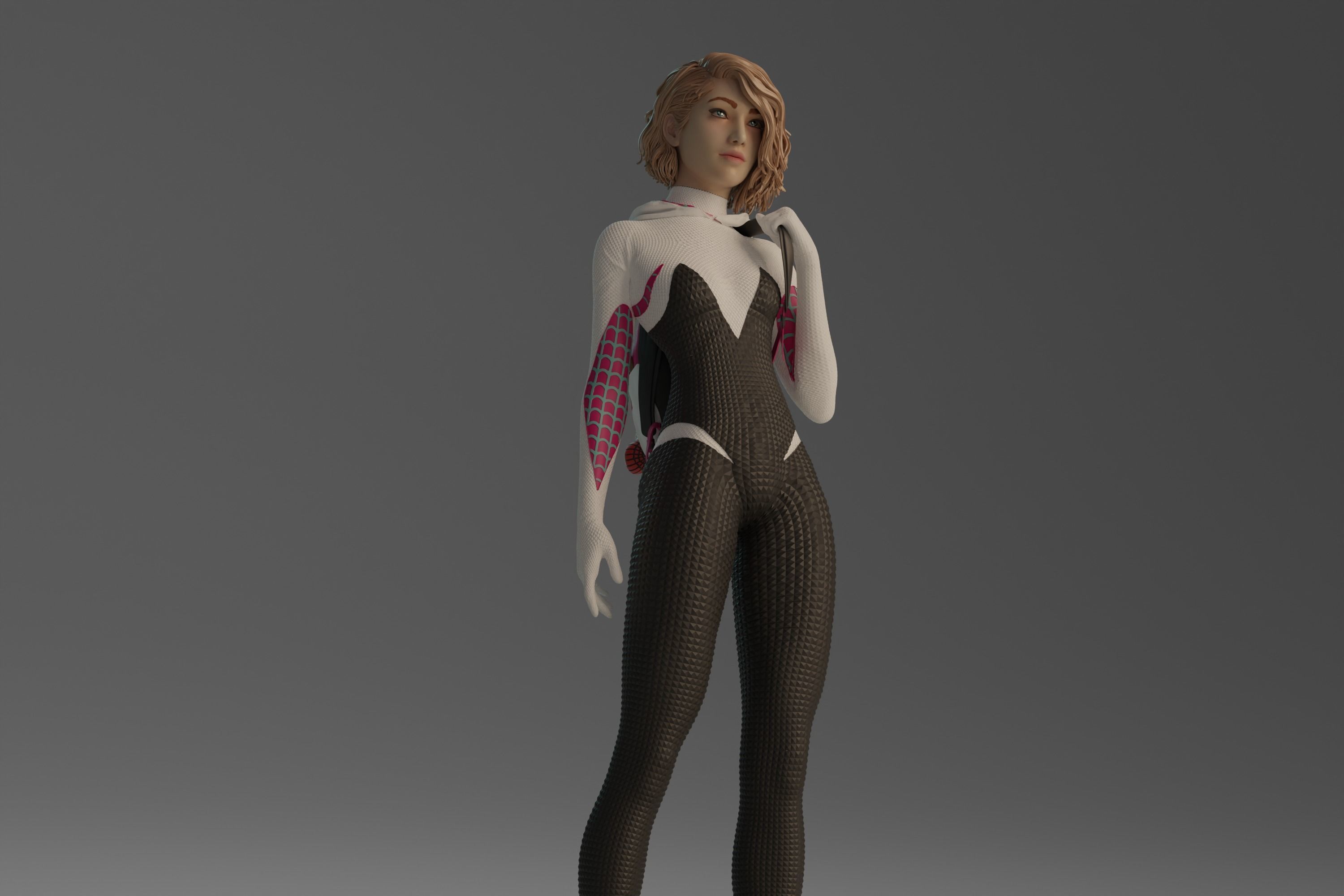 Gwen Stacy statue NSFW 3D Model Collection_9