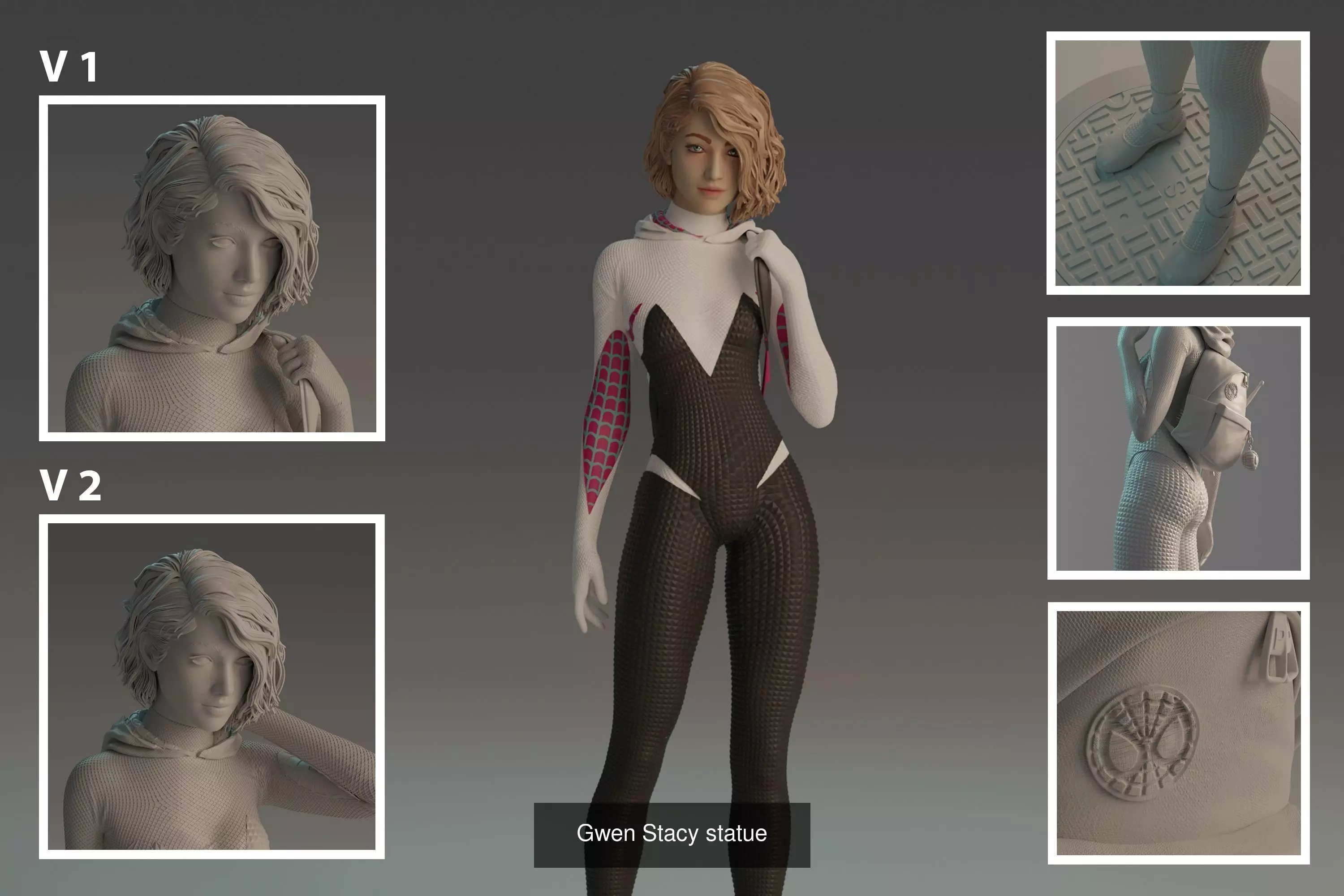 Gwen Stacy statue NSFW 3D Model Collection_0