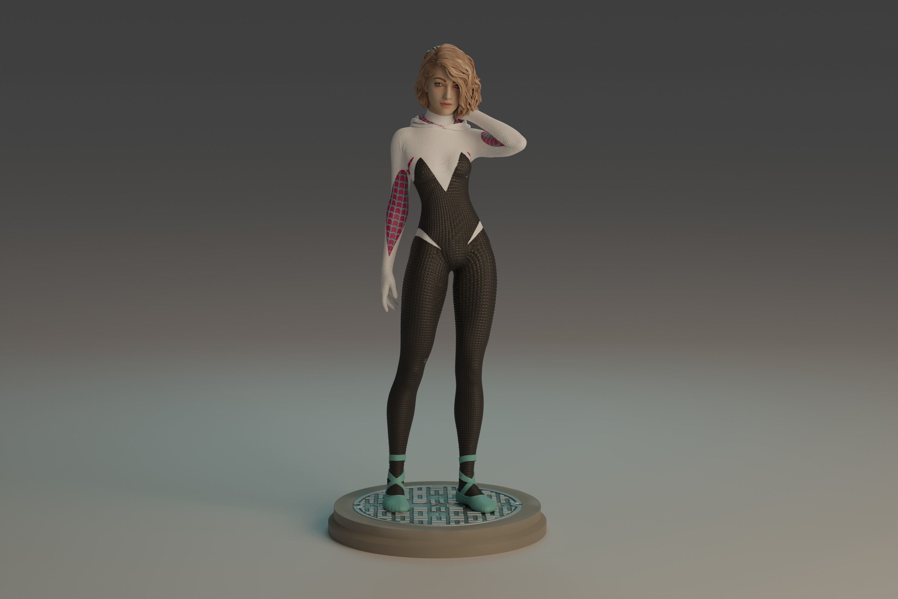Gwen Stacy statue NSFW 3D Model Collection_12