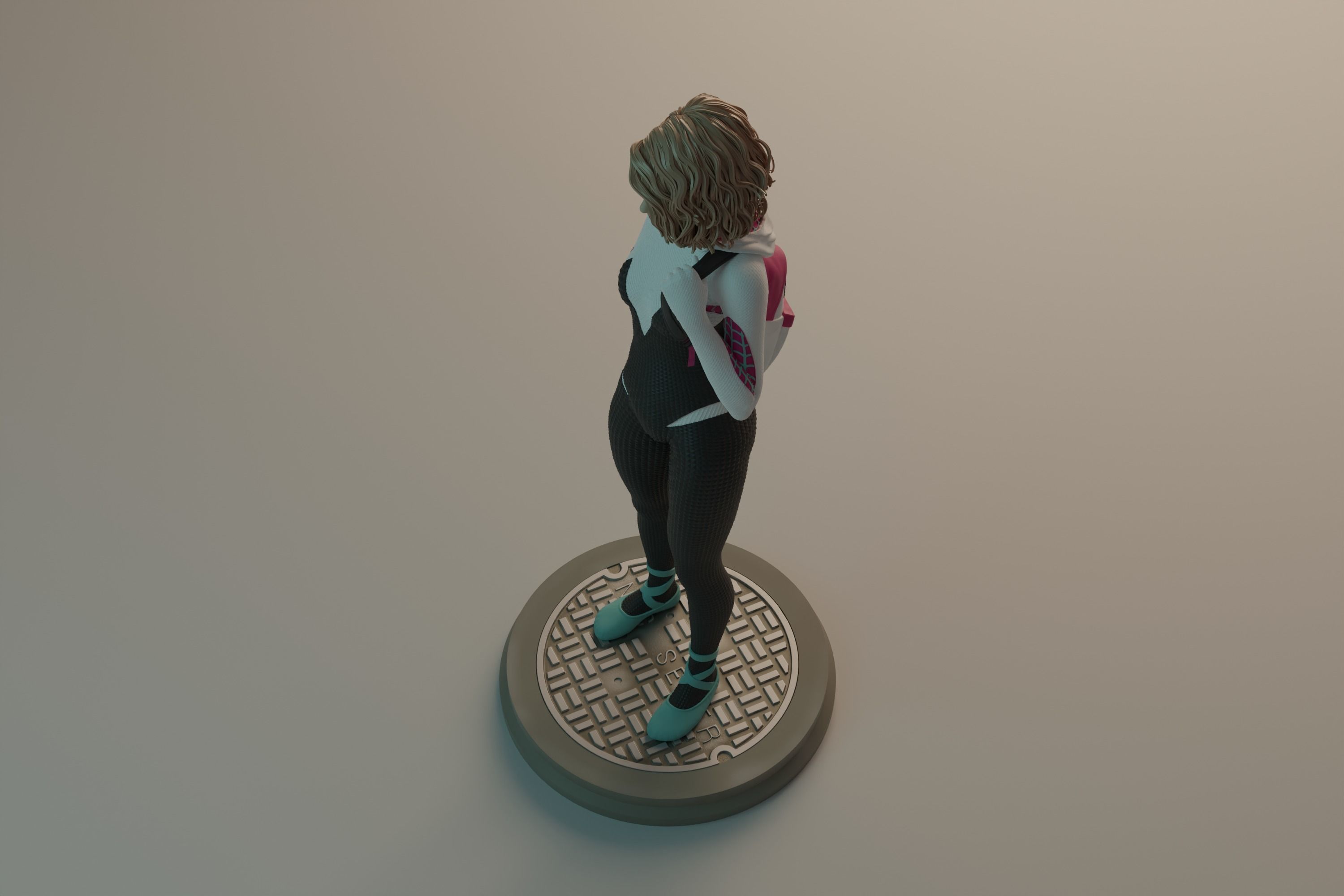 Gwen Stacy statue NSFW 3D Model Collection_20