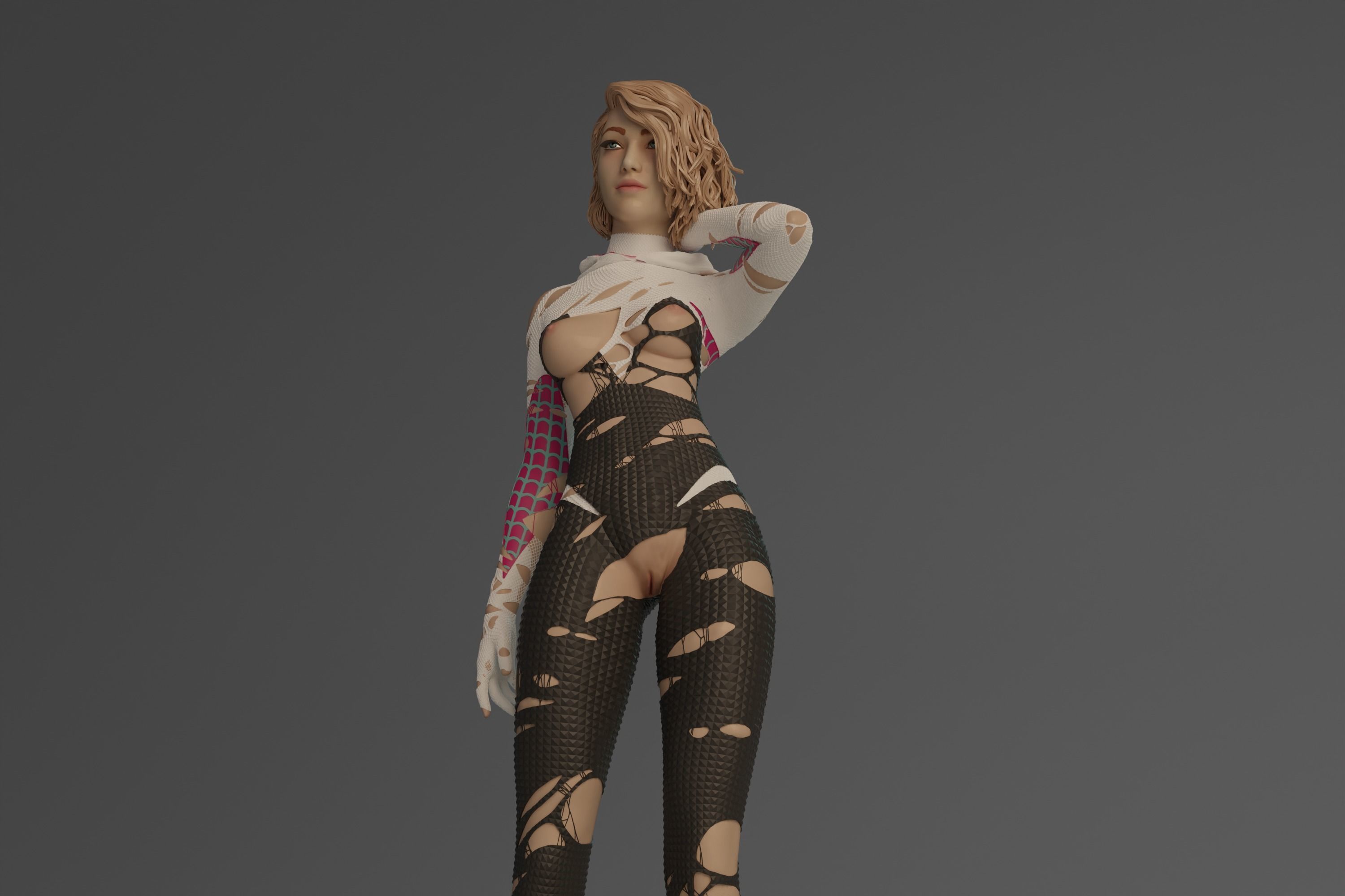 Gwen Stacy statue NSFW 3D Model Collection_37