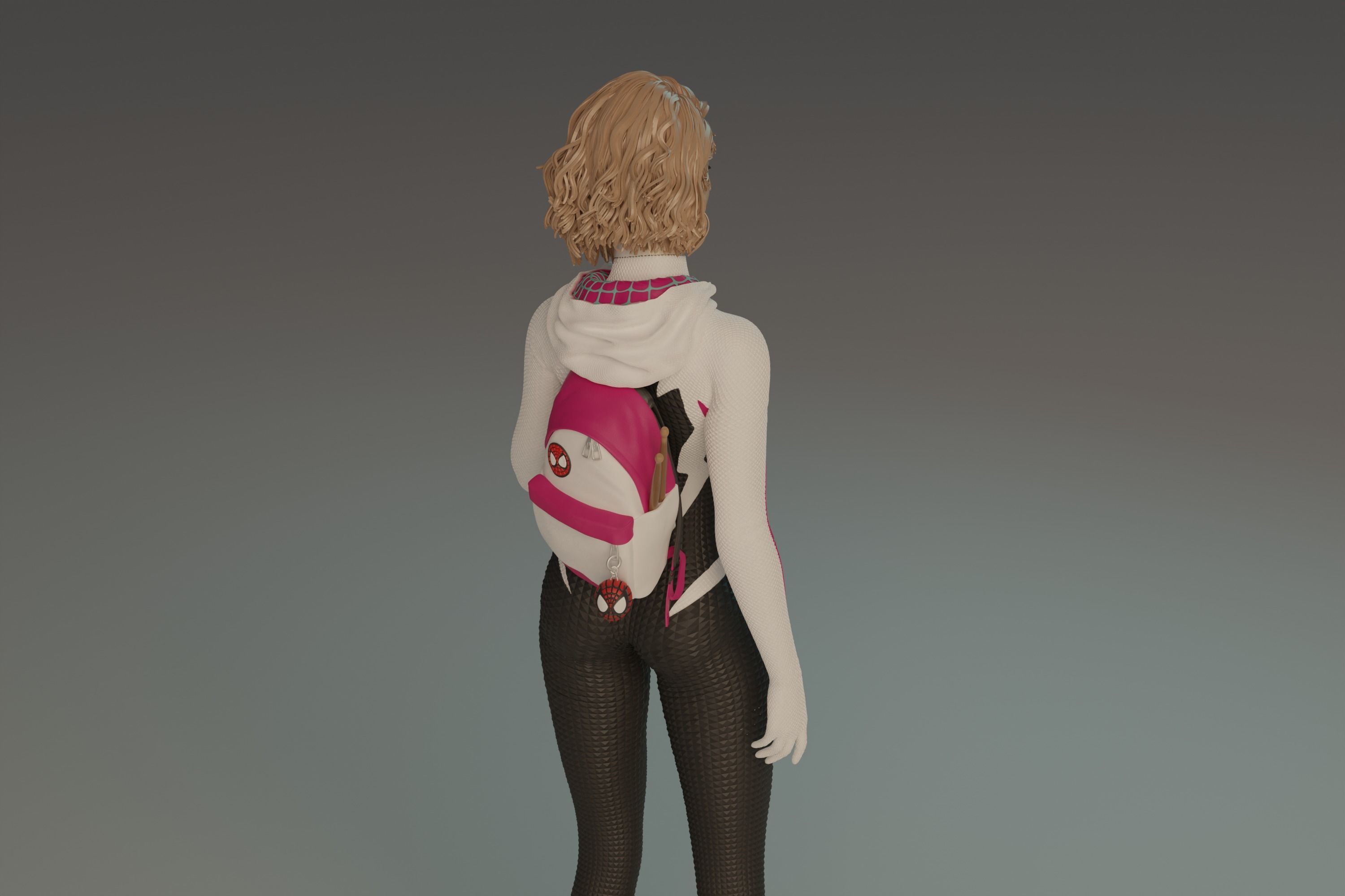 Gwen Stacy statue NSFW 3D Model Collection_21