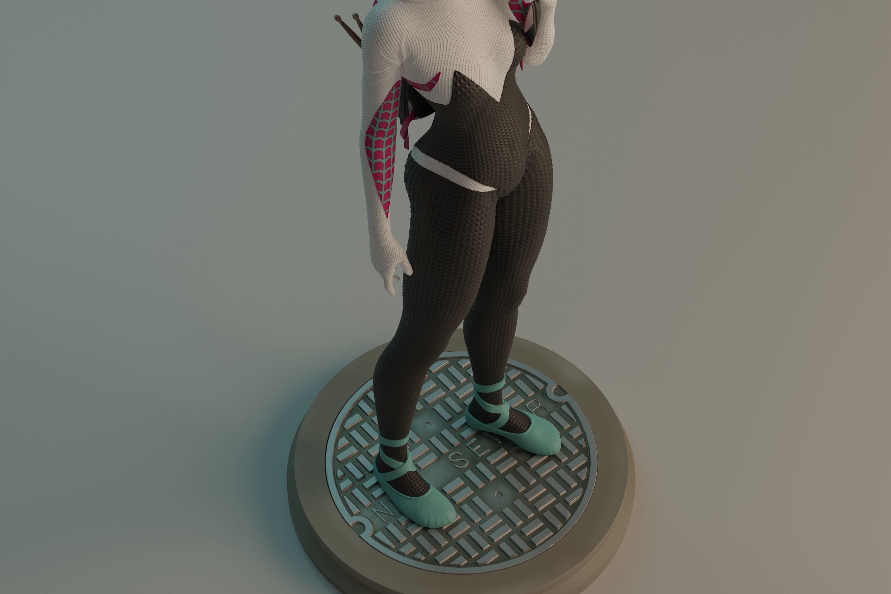 Gwen Stacy statue NSFW 3D Model Collection_23
