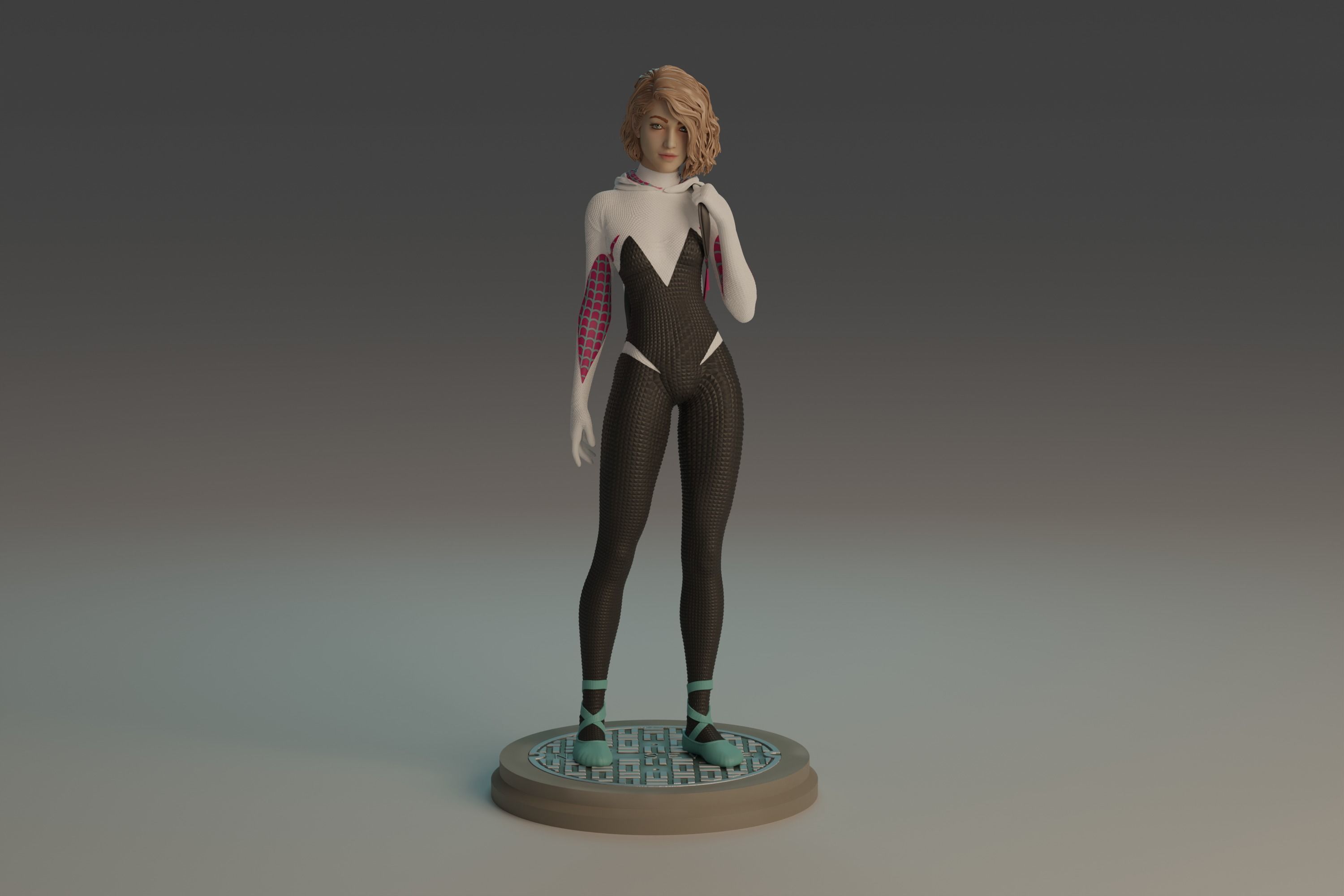 Gwen Stacy statue NSFW 3D Model Collection_13
