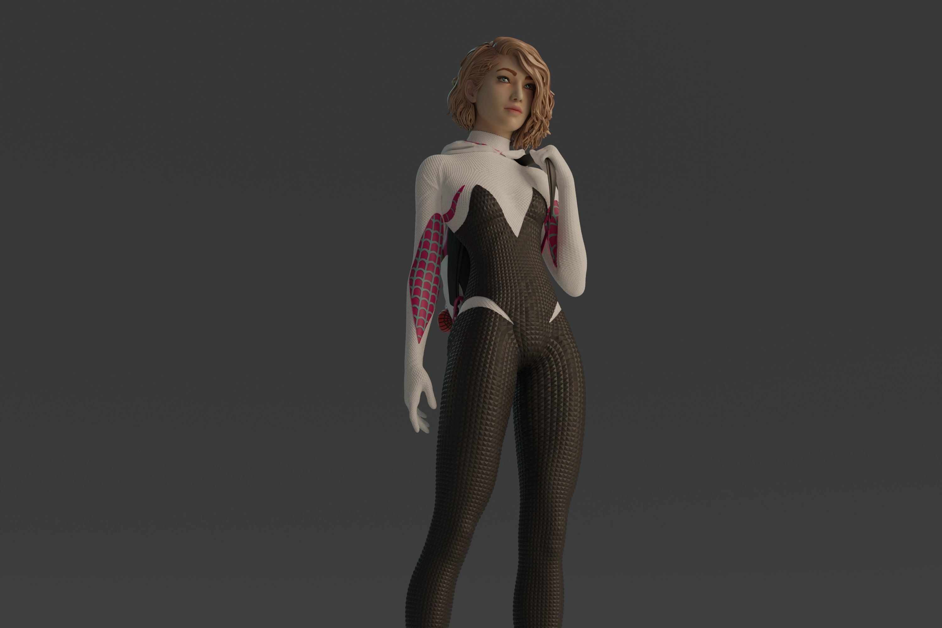 Gwen Stacy statue NSFW 3D Model Collection_6