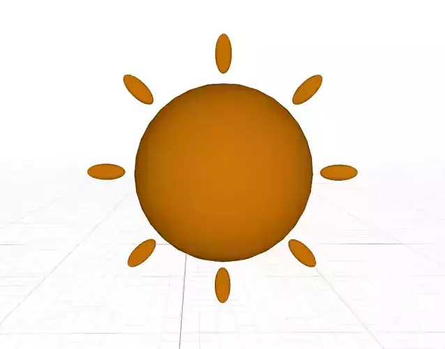 3D Animated Sun 3D print model