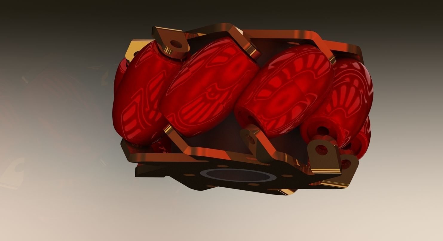 Mecanum wheel  Low-poly 3D model_2