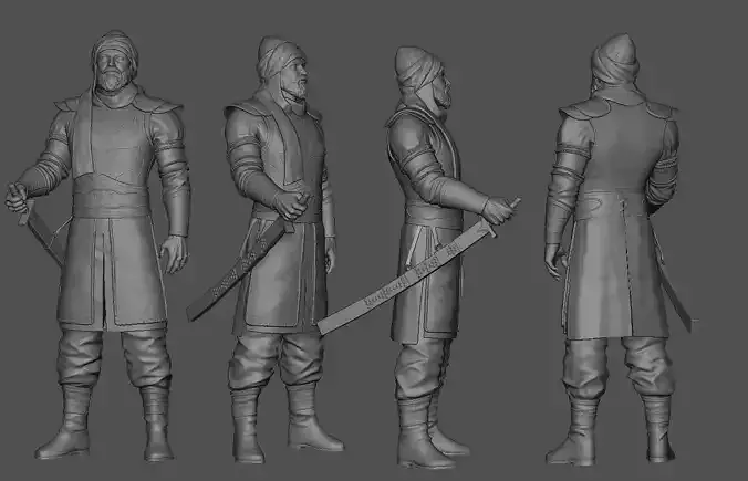 arab islamic knight 3D print model