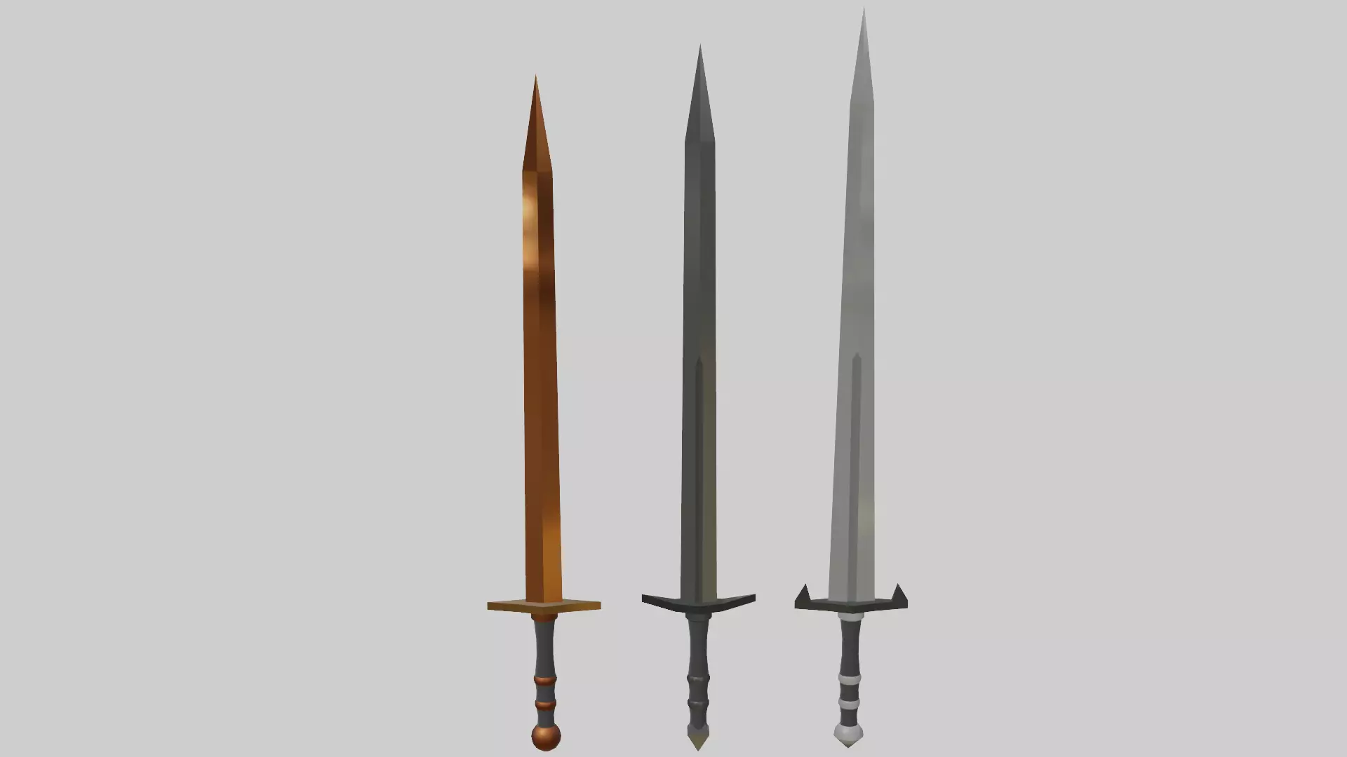 base sword collection low-poly game ready Free low-poly 3D model_0