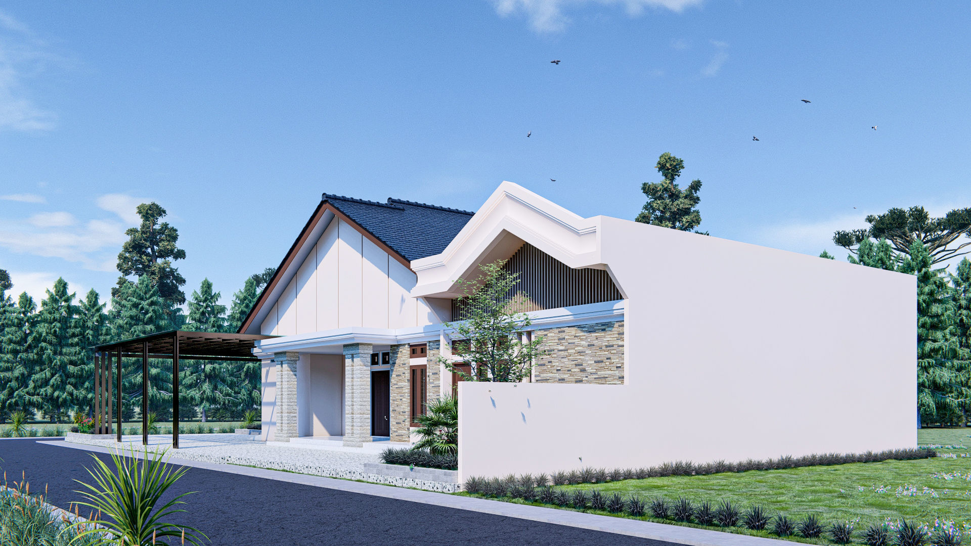 simple house design in suburban aceh indonesia 3D print model_12