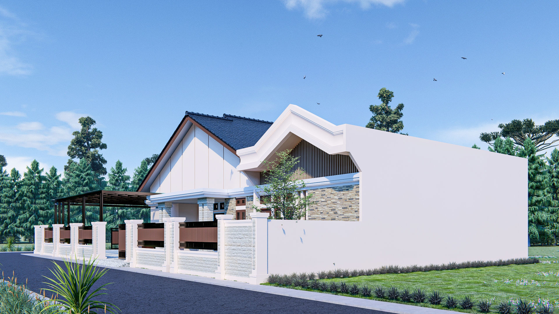 simple house design in suburban aceh indonesia 3D print model_4