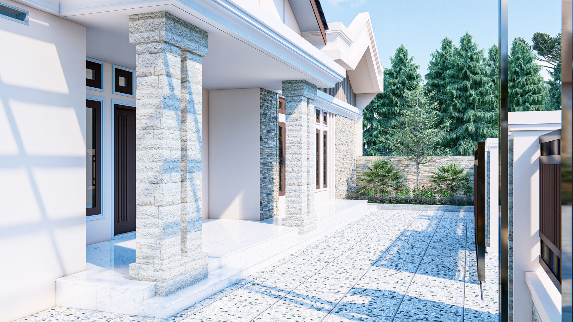 simple house design in suburban aceh indonesia 3D print model_8