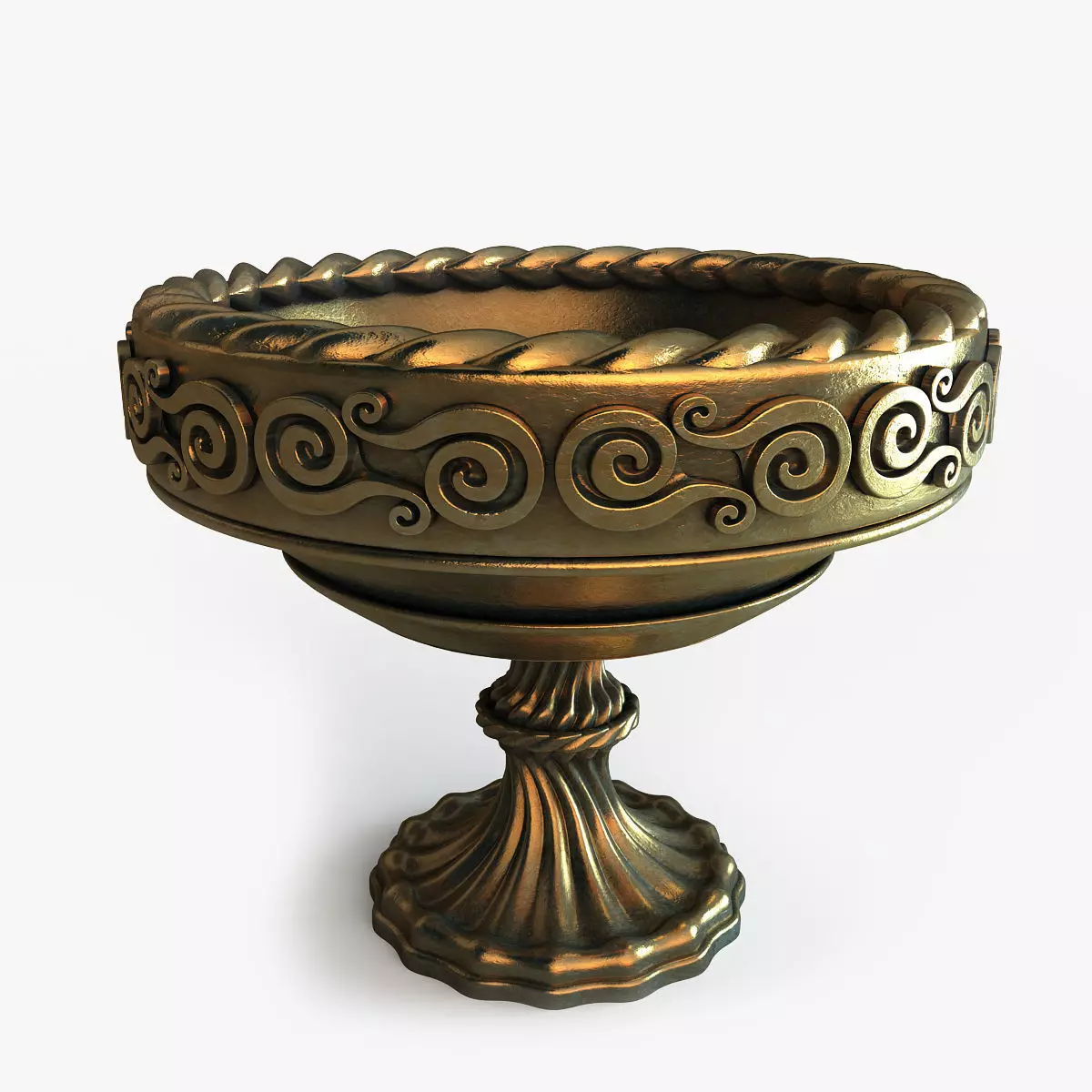 Aztec bowl 3D model_0