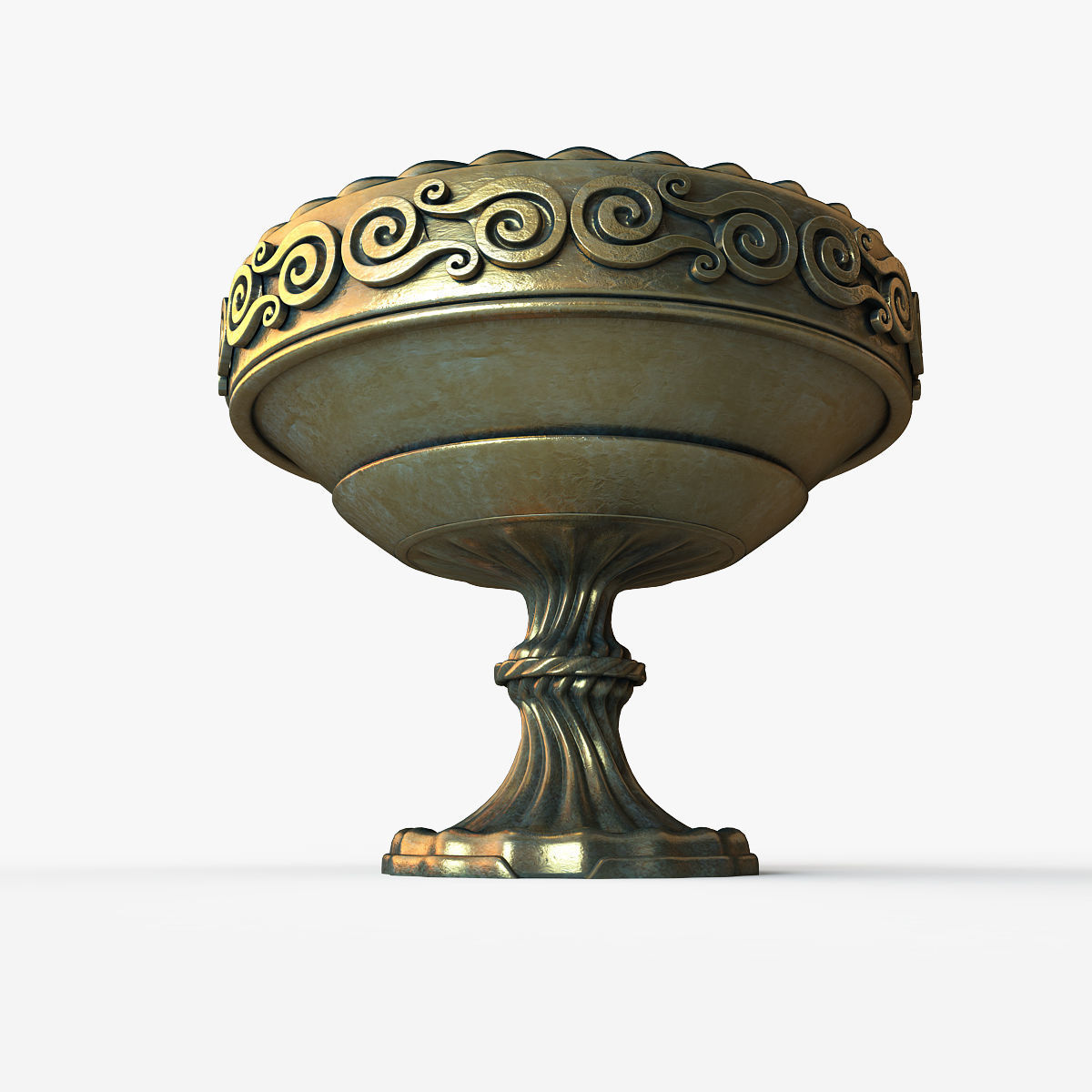 Aztec bowl 3D model_2
