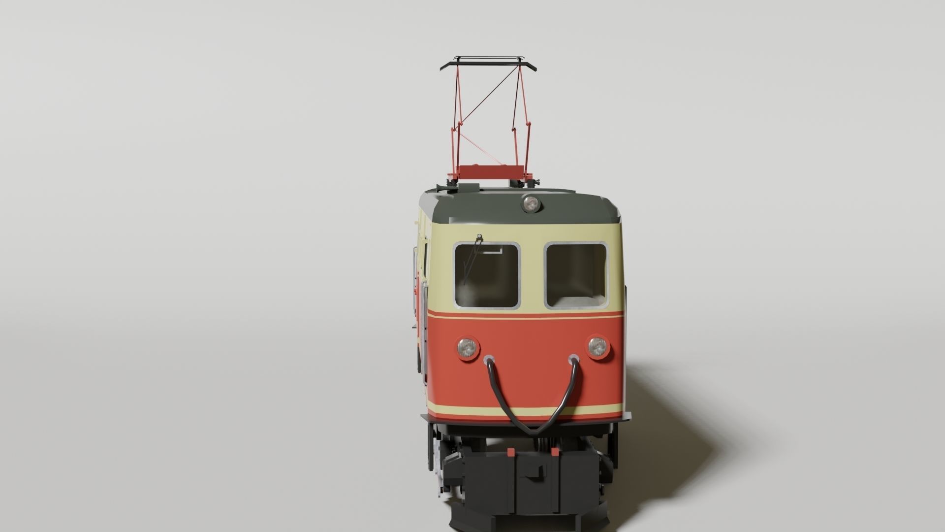 Historical Austrian narrow-gauge electric locomotive 3D model_5