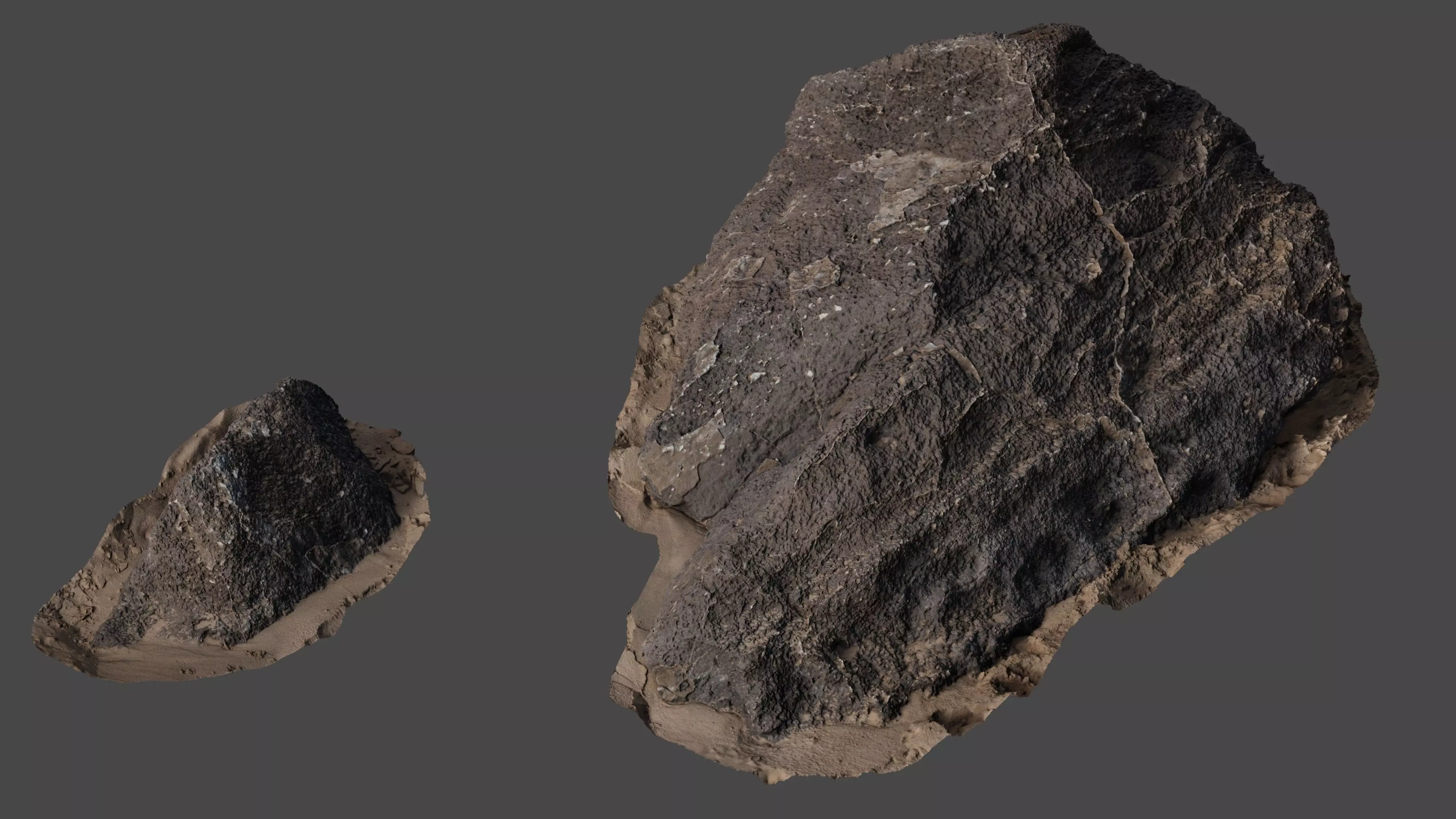 Rock31 two rocks 3D model_0