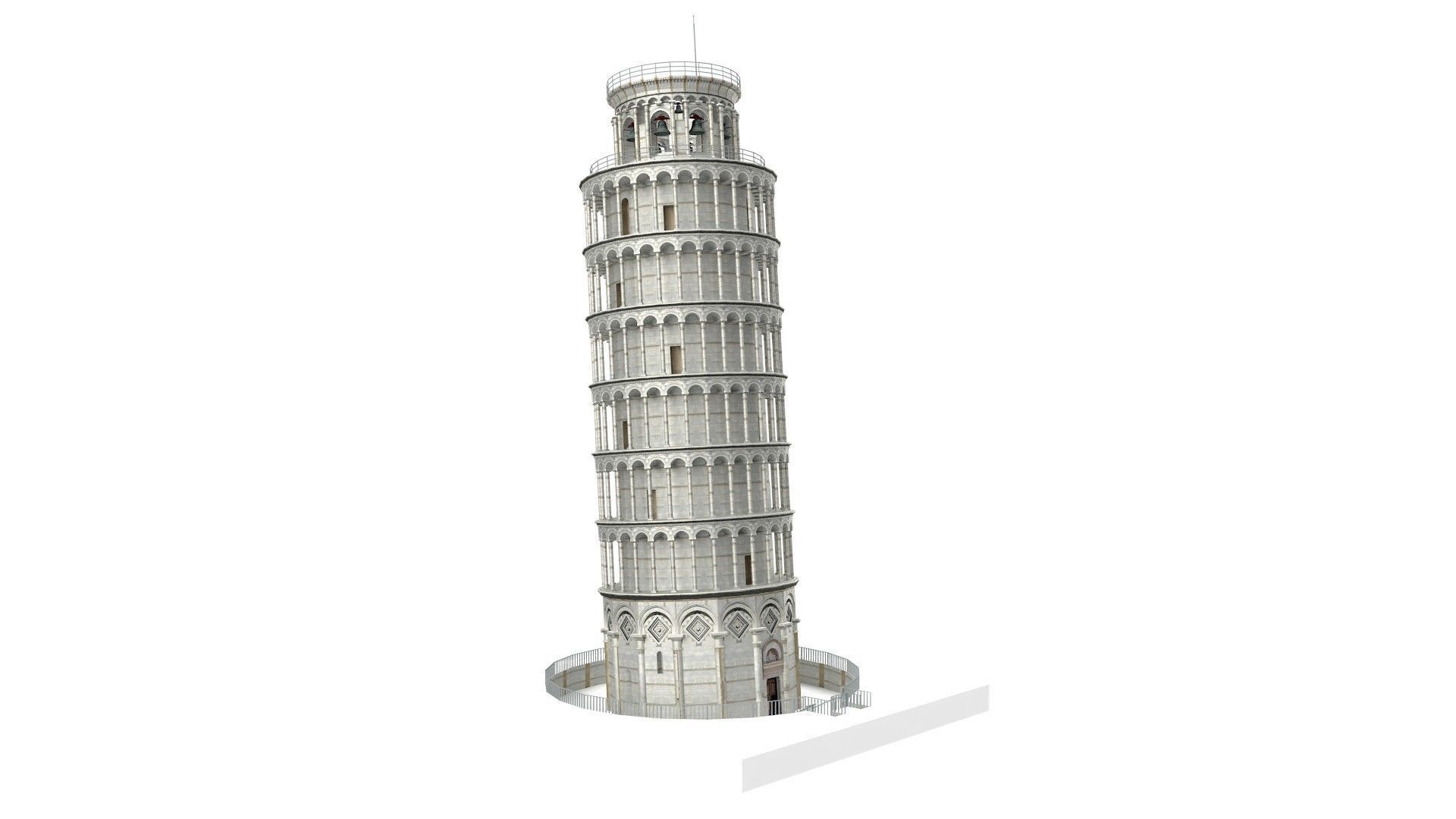 Pisa Tower  3D model_9