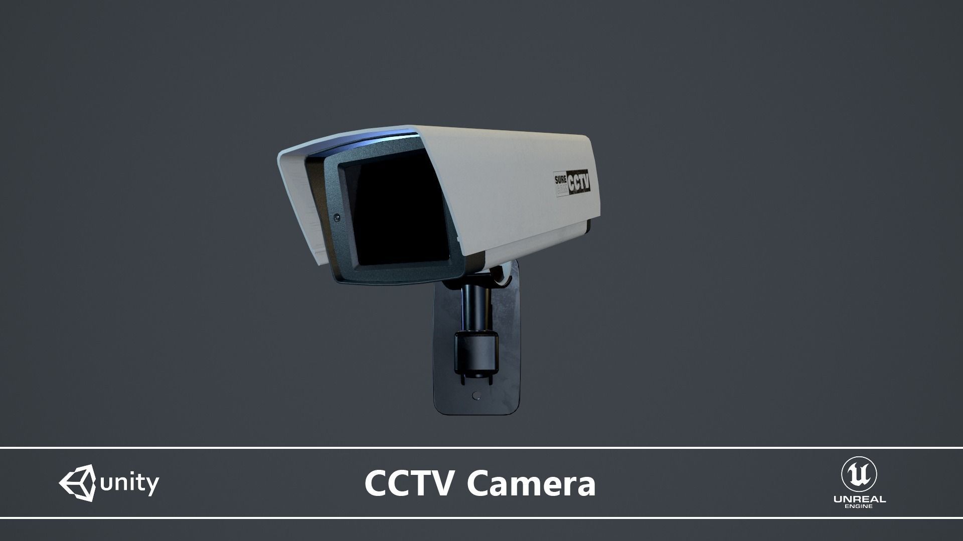 CCTV Camera Low-poly 3D model_2
