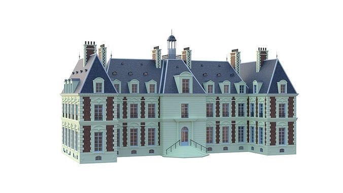 Chateau French Villa  3D model 4