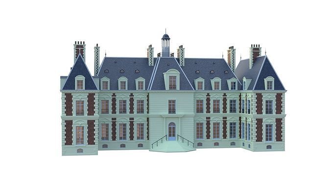 Chateau French Villa  3D model 3