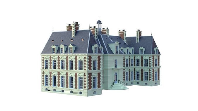 Chateau French Villa  3D model 7