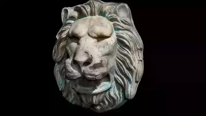 Lion2 Art Game Interior Sculpture Decoration Low-poly 3D model