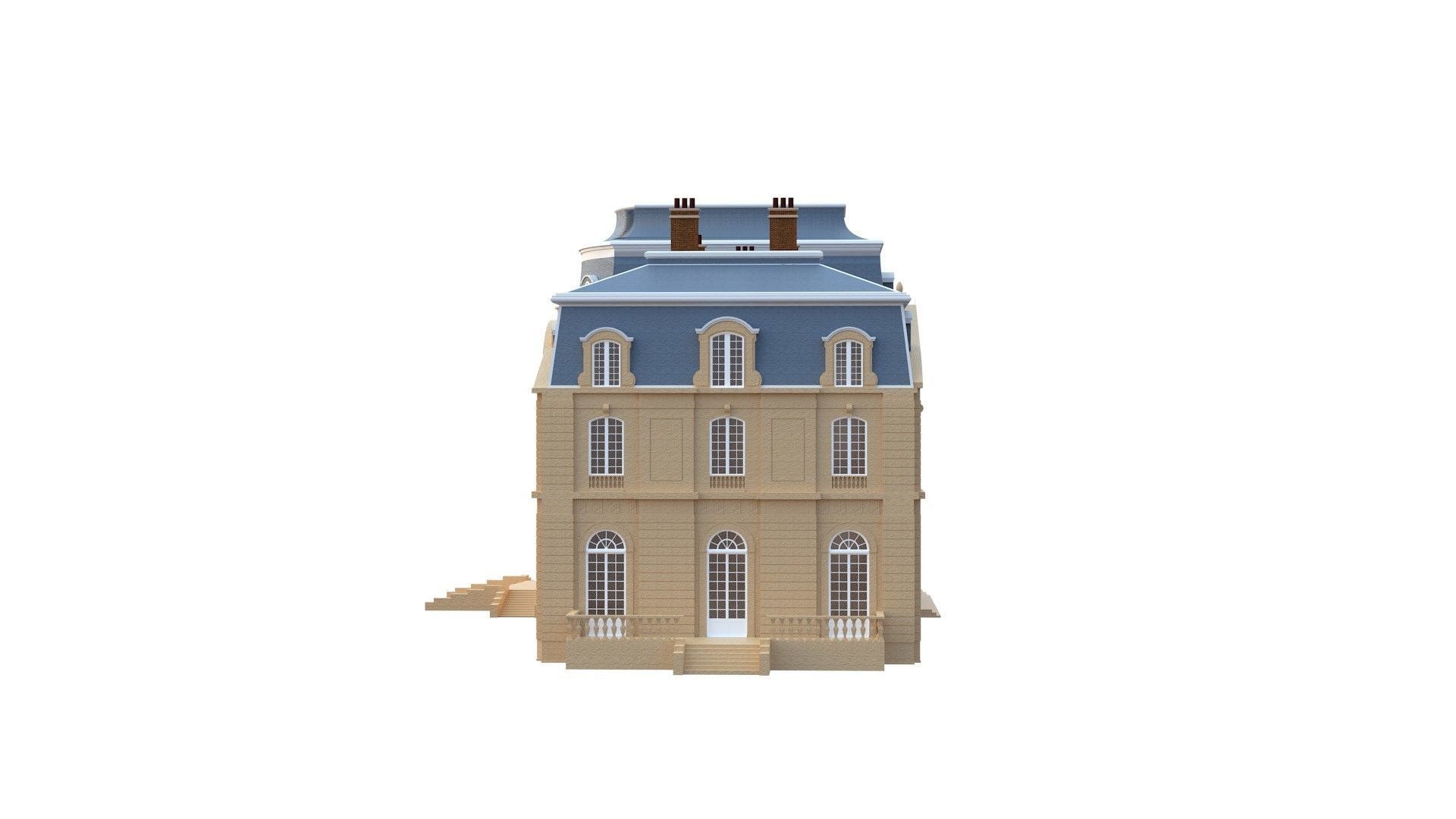 Old French Classic Palace 3D model_21