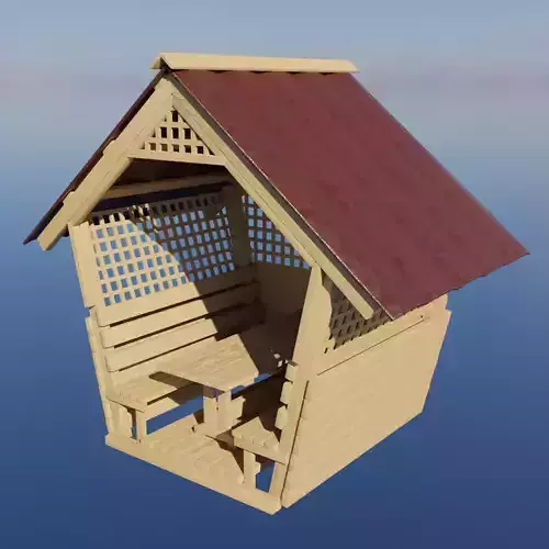 Wooden gazebo for relaxation