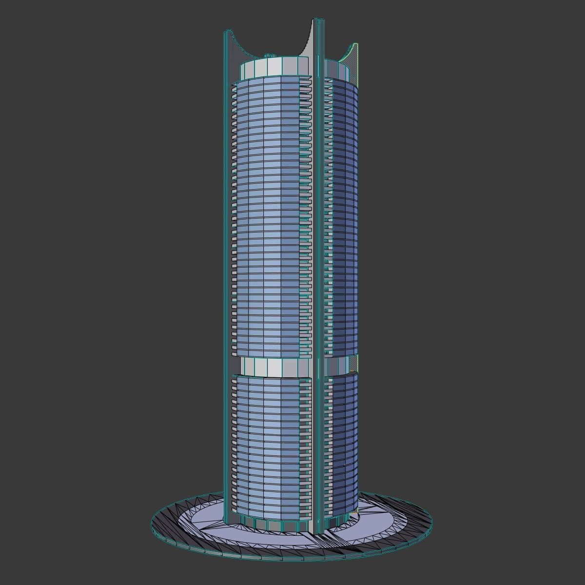 Set of Low Poly Buildings Free low-poly 3D model_12